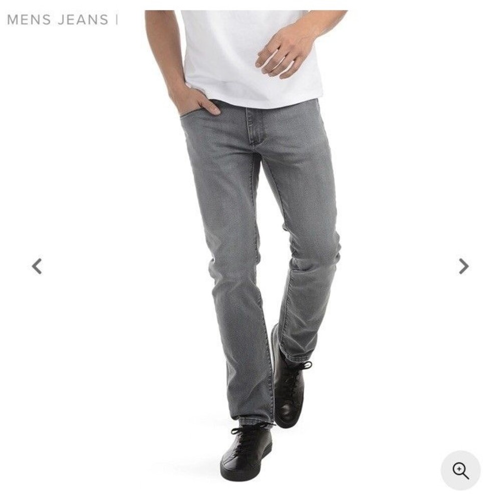 Mott & Bow Jeans Mens 32x31 Gray Slim Straight Stretch Modern Fit Preppy  Casual